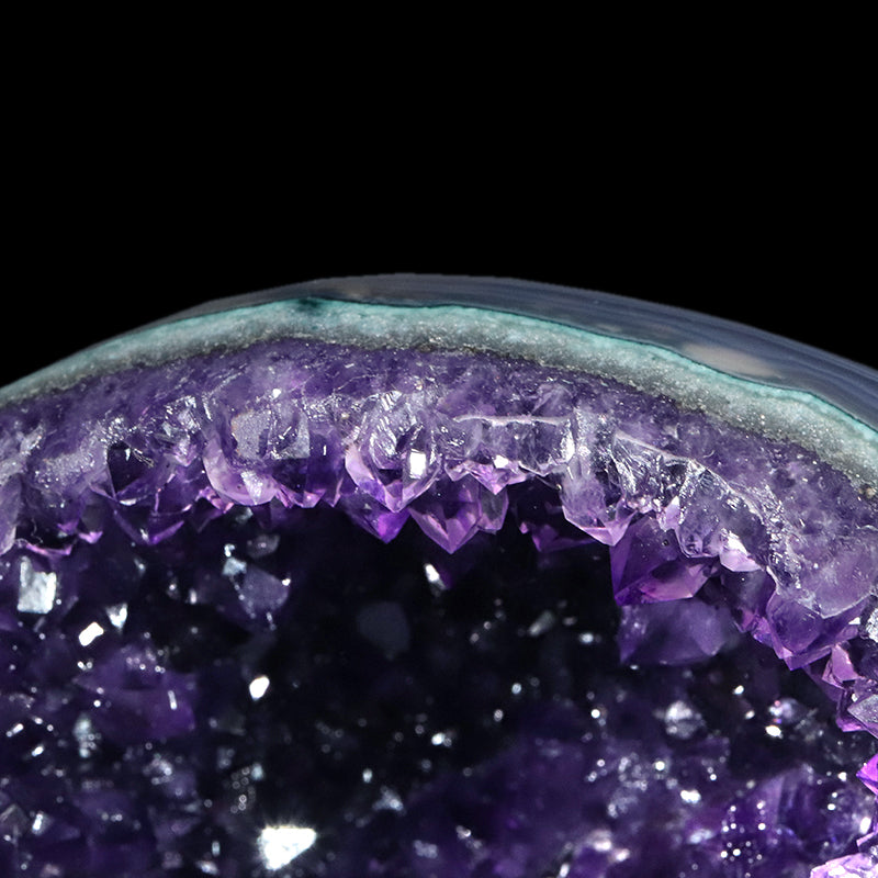 【一点物】ジオード　アメジスト　エッグ型　ウルグアイ産　[co-g1762]