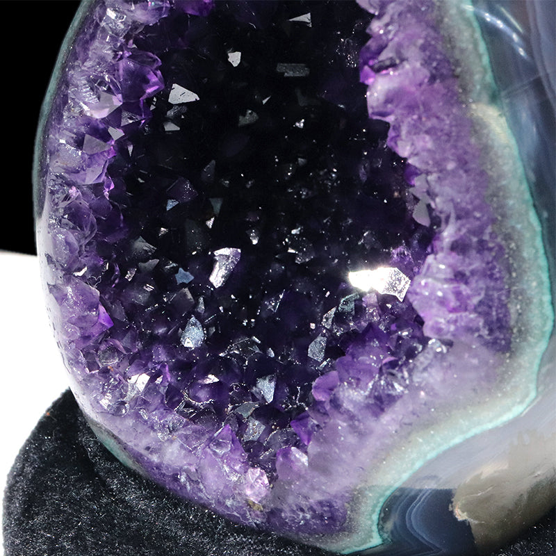 【一点物】ジオード　アメジスト　エッグ型　ウルグアイ産　[co-g1762]