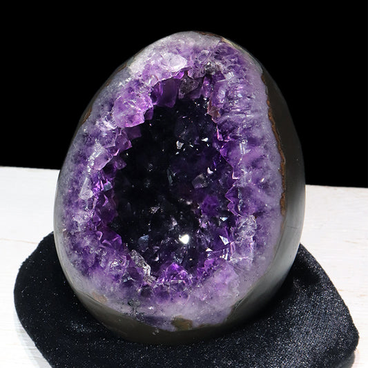 【一点物】ジオード　アメジスト　エッグ型　ウルグアイ産　[co-g1763]