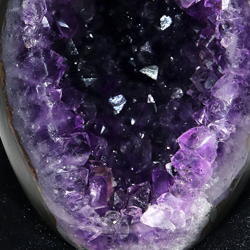 【一点物】ジオード　アメジスト　エッグ型　ウルグアイ産　[co-g1763]