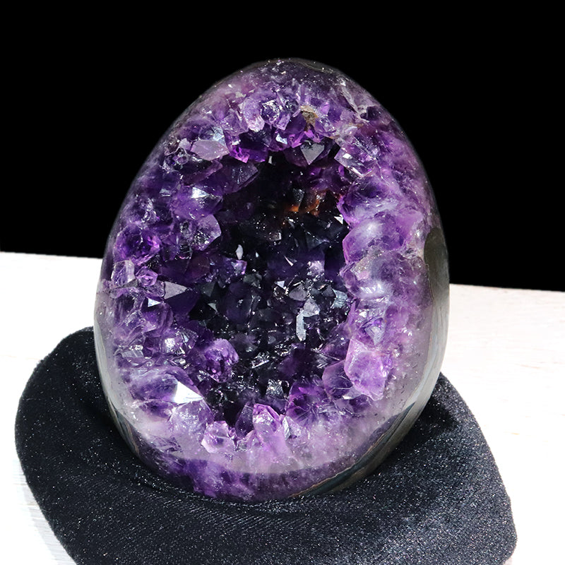【一点物】ジオード　アメジスト　エッグ型　ウルグアイ産　[co-g1764]