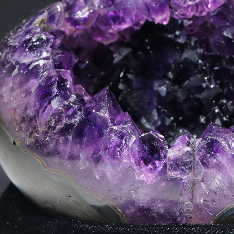 【一点物】ジオード　アメジスト　エッグ型　ウルグアイ産　[co-g1764]