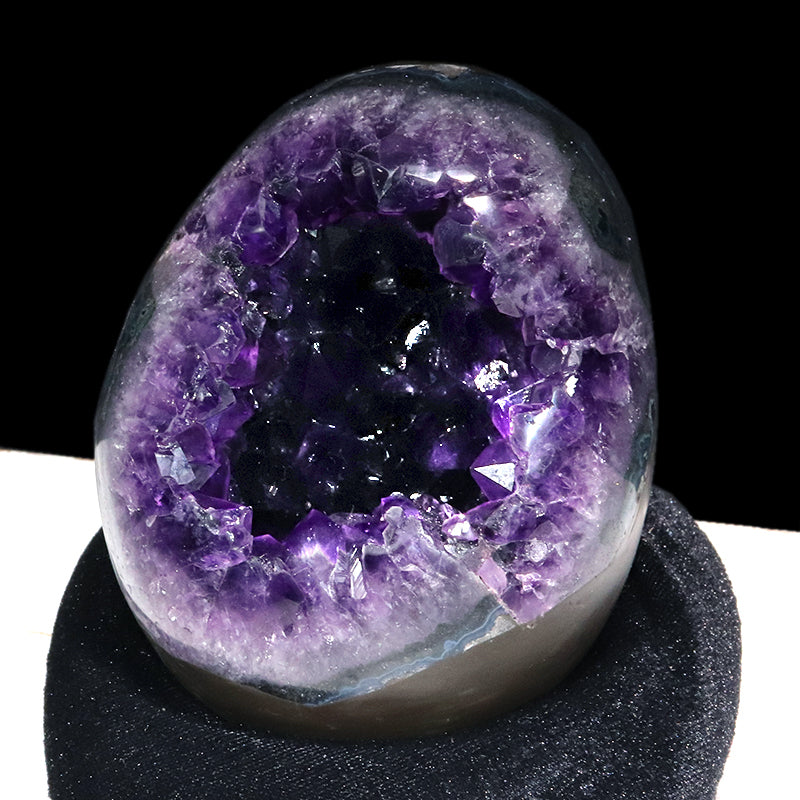 【一点物】ジオード　アメジスト　エッグ型　ウルグアイ産　[co-g1766]