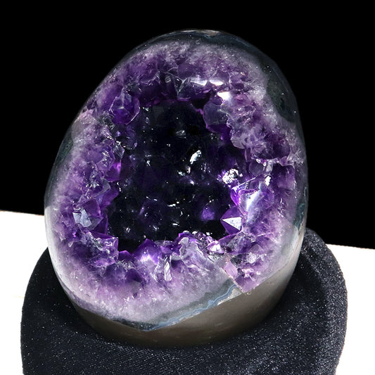 【一点物】ジオード　アメジスト　エッグ型　ウルグアイ産　[co-g1766]