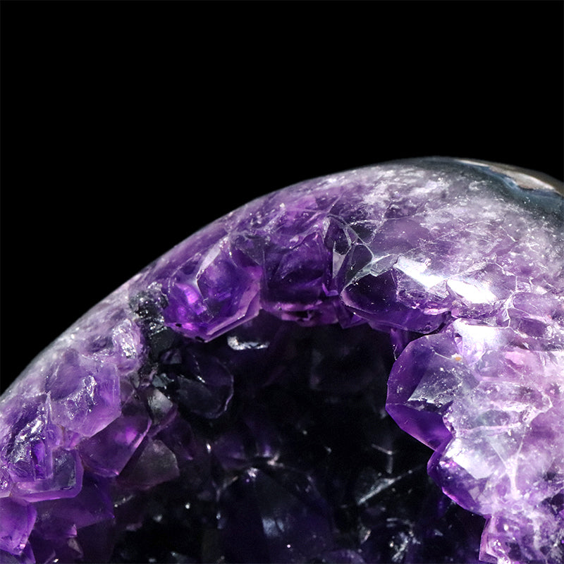 【一点物】ジオード　アメジスト　エッグ型　ウルグアイ産　[co-g1766]