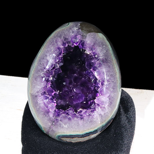 【一点物】ジオード　アメジスト　エッグ型　ウルグアイ産　[co-g1765]