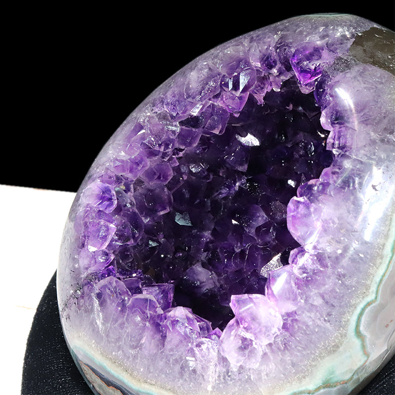 【一点物】ジオード　アメジスト　エッグ型　ウルグアイ産　[co-g1765]