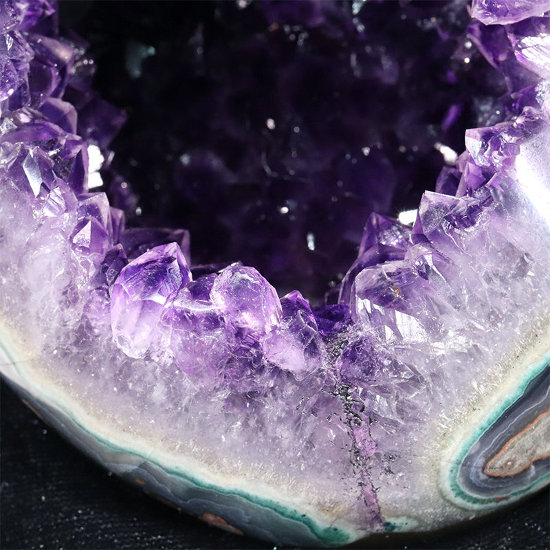 【一点物】ジオード　アメジスト　エッグ型　ウルグアイ産　[co-g1765]