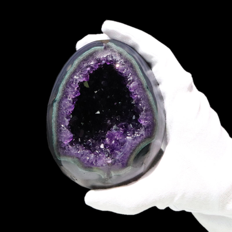 【一点物】ジオード　アメジスト　エッグ型　ウルグアイ産　[co-g1762]