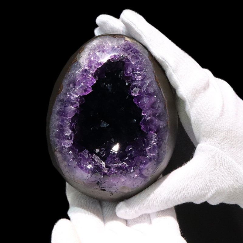 【一点物】ジオード　アメジスト　エッグ型　ウルグアイ産　[co-g1763]