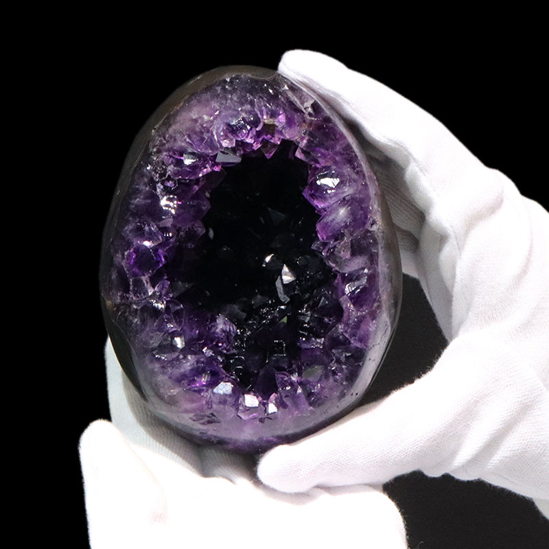 【一点物】ジオード　アメジスト　エッグ型　ウルグアイ産　[co-g1764]