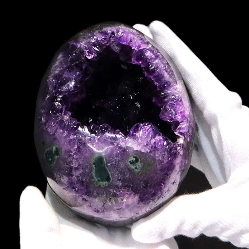 【一点物】ジオード　アメジスト　エッグ型　ウルグアイ産　[co-g1767]