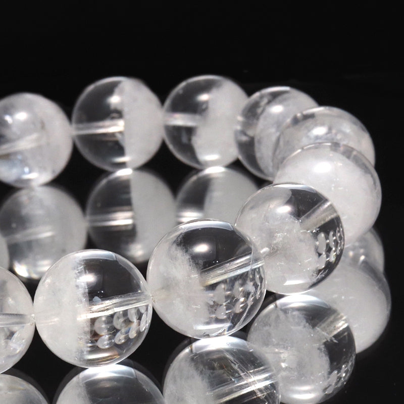 ブレス　アイリスクォーツ　ホワイトファントム入り＜ブラジル産＞　丸 [co-g1705]