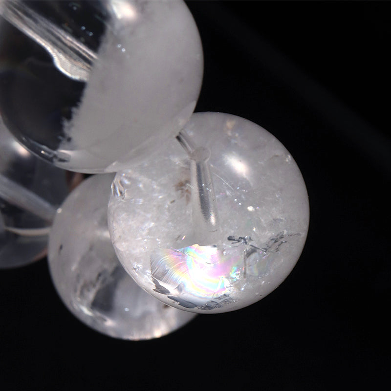 ブレス　アイリスクォーツ　ホワイトファントム入り＜ブラジル産＞　丸 [co-g1705]