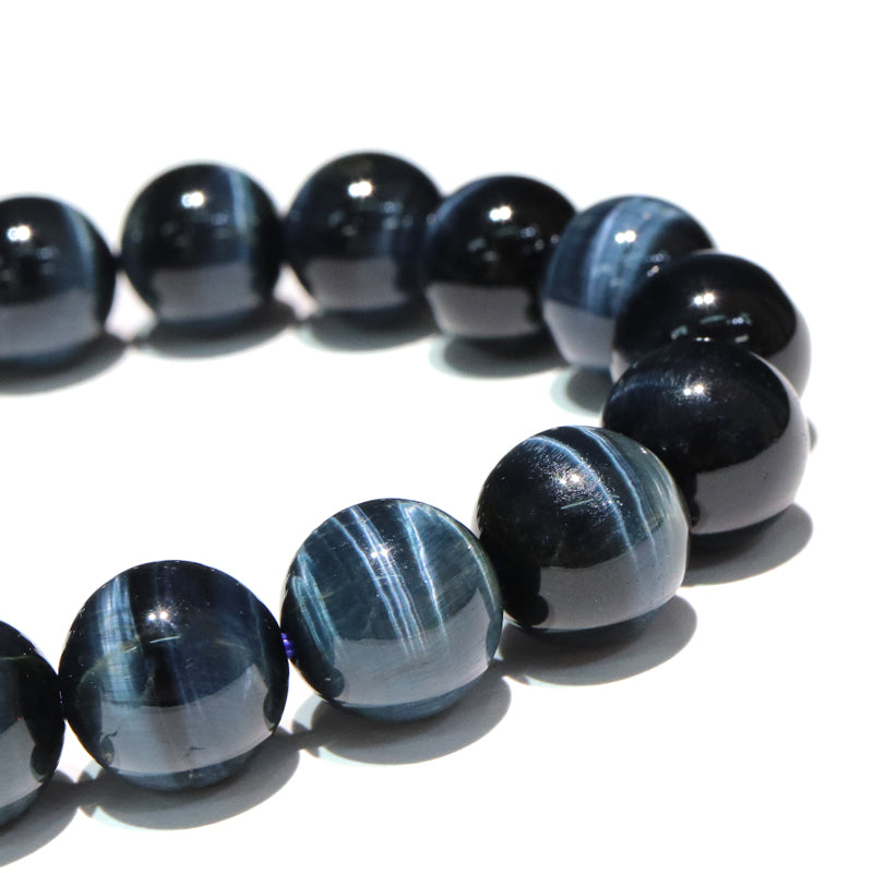 ブレス　雷ブルータイガーアイ＜南アフリカ産＞　丸  [co-g1768]