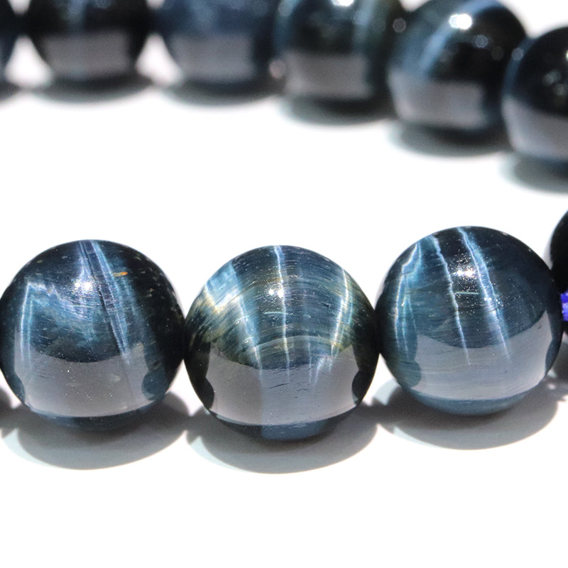 ブレス　雷ブルータイガーアイ＜南アフリカ産＞　丸  [co-g1768]