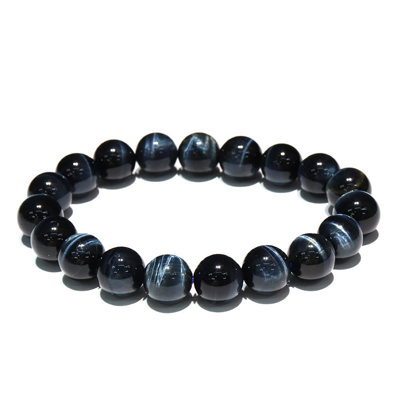 ブレス　雷ブルータイガーアイ＜南アフリカ産＞　丸  [co-g1768]