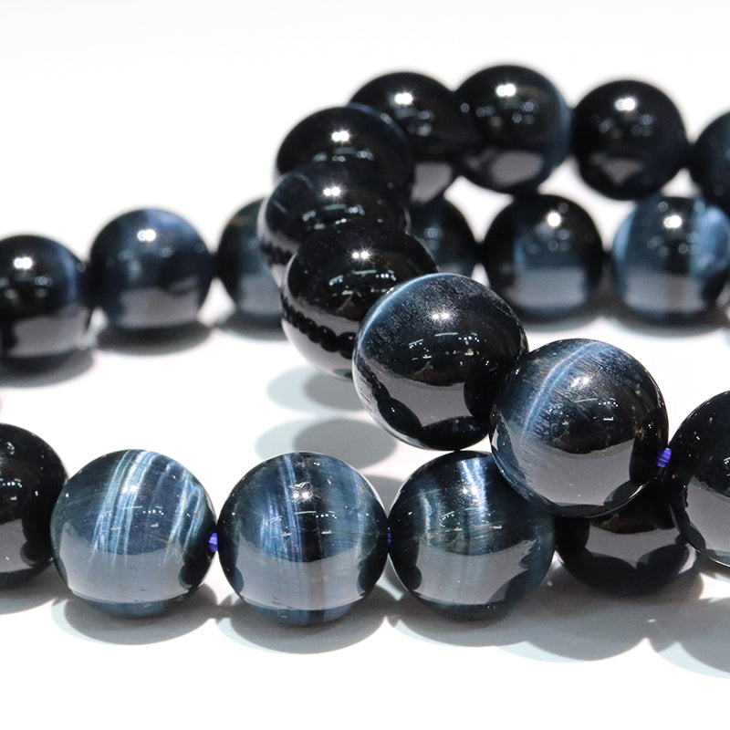 ブレス　雷ブルータイガーアイ＜南アフリカ産＞　丸  [co-g1768]