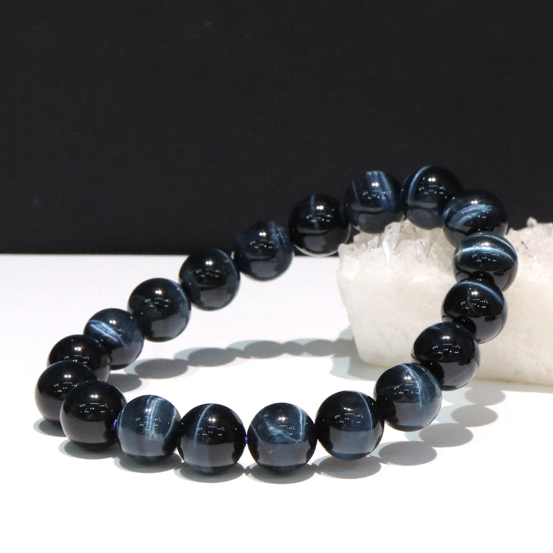 ブレス　雷ブルータイガーアイ＜南アフリカ産＞　丸  [co-g1768]