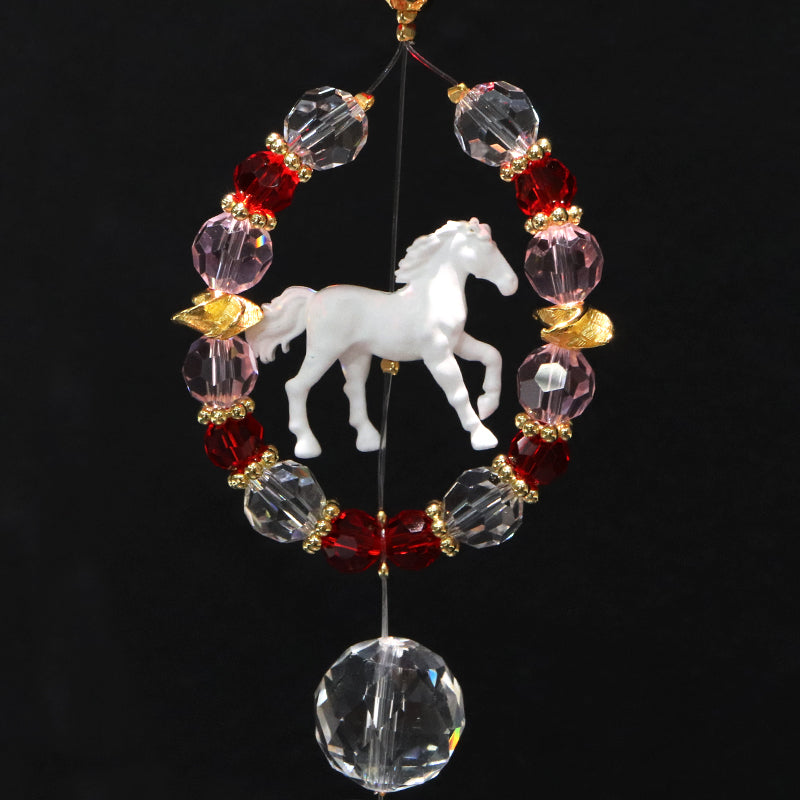 【予約販売（詳しくは本文をご確認ください）】サンキャッチャー　馬蹄(午)　全3種類　ショート　台付き　日本製  [co-g1773]