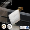 [Japanese Stone] Pendant Top: Asuka Sakura Quartz (Nara Prefecture), Approx. 8-15mm x 16-22mm, Stainless Steel, Made in Japan [co-g1428]