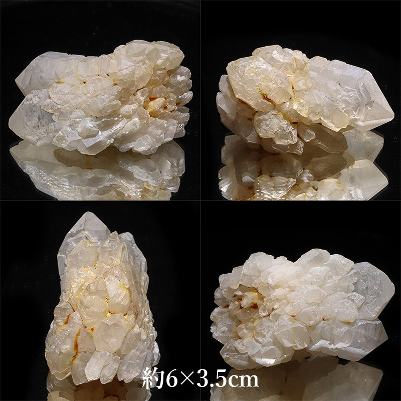 水晶エレスチャル＜マダガスカル産＞　クラスター　約6～7.5×約3.5～6cm [co-g3198]