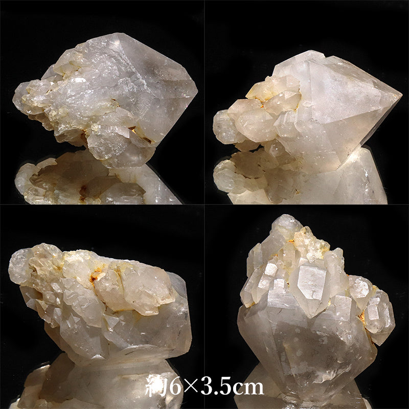 水晶エレスチャル＜マダガスカル産＞　クラスター　約6～7.5×約3.5～6cm [co-g3198]