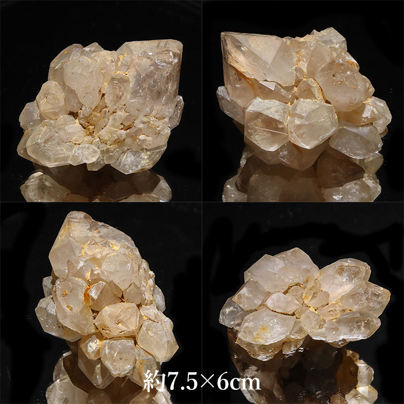 水晶エレスチャル＜マダガスカル産＞　クラスター　約6～7.5×約3.5～6cm [co-g3198]