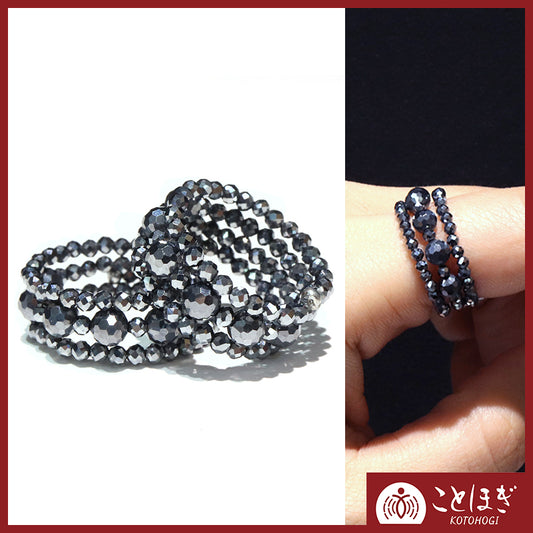 【2/28までことほぎ20％OFF(決済時に自動割引)】【ことほぎ】形状記憶リング　テラヘルツ　カット約2mm×テラヘルツ　ミラーカット約4mm　日本製 [co-g2092]